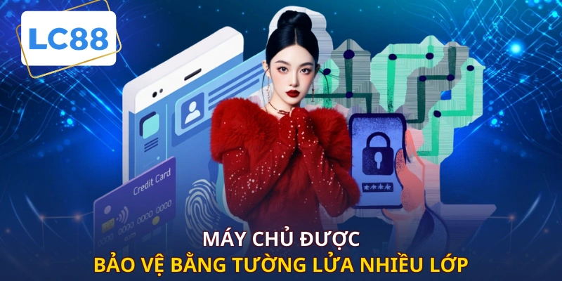 Máy chủ được bảo vệ bằng tường lửa nhiều lớp