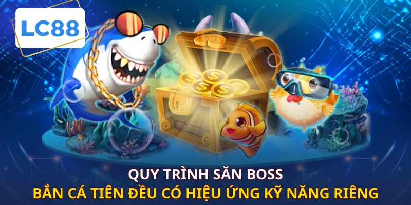 Quy trình săn boss bắn cá tiên đều có hiệu ứng kỹ năng riêng
